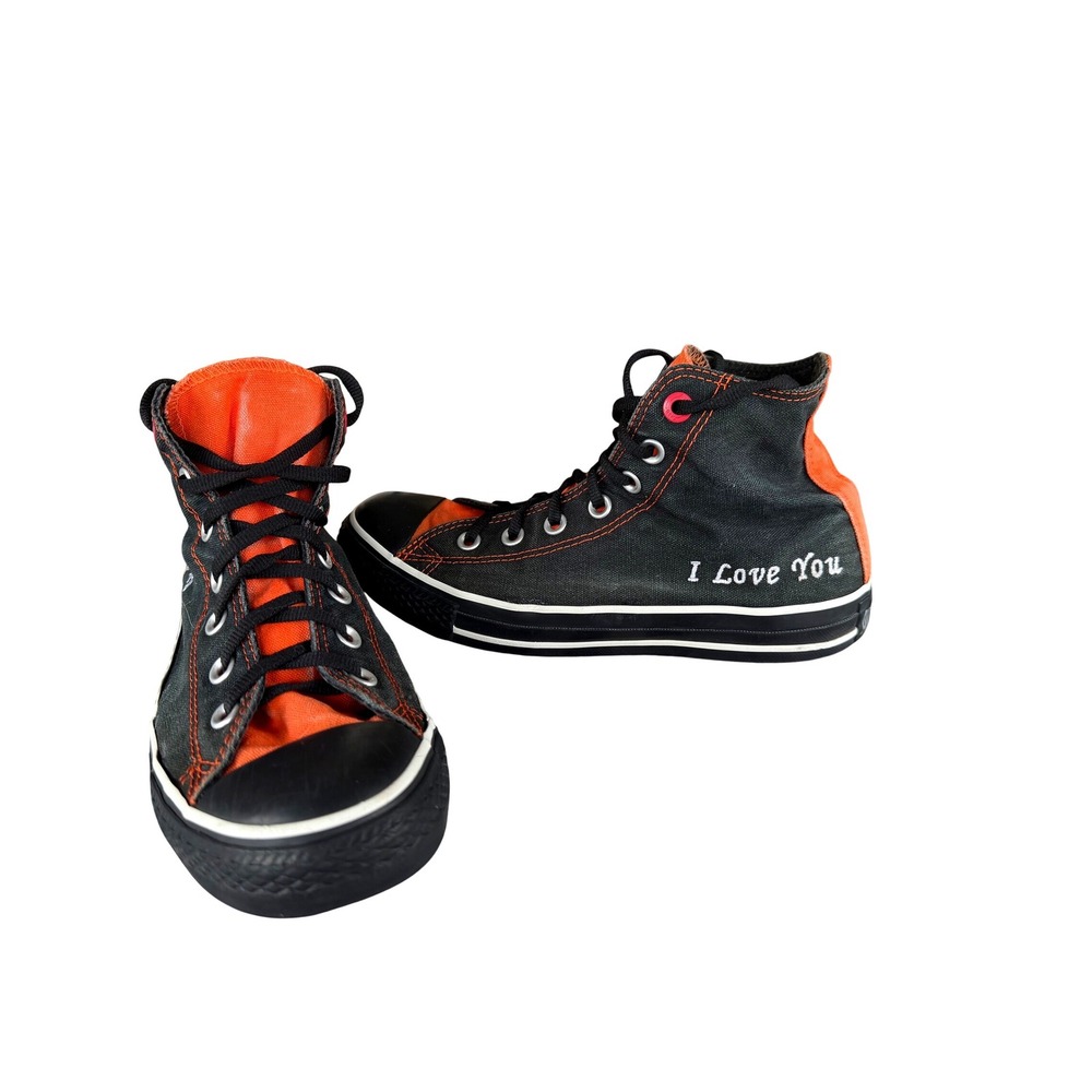 Converse CTAS Product Red Hi Black Orange Stitch 2006 Y2K Mens 5.5 Womens 7.5